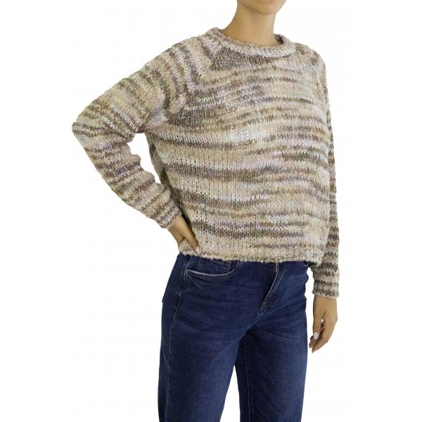 Maglione girocollo multicolor 